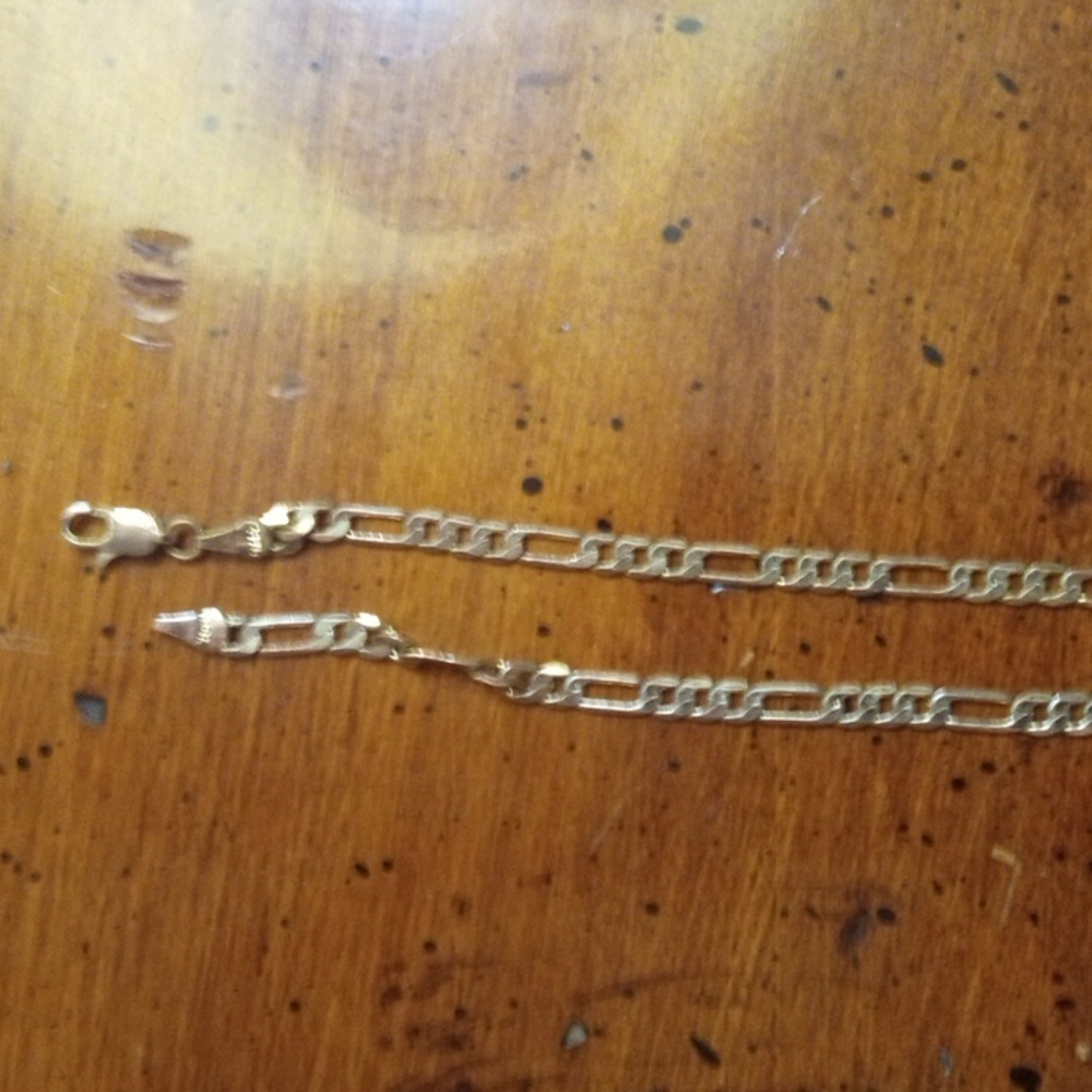 20in 18kt figaro chain marked 750 italy